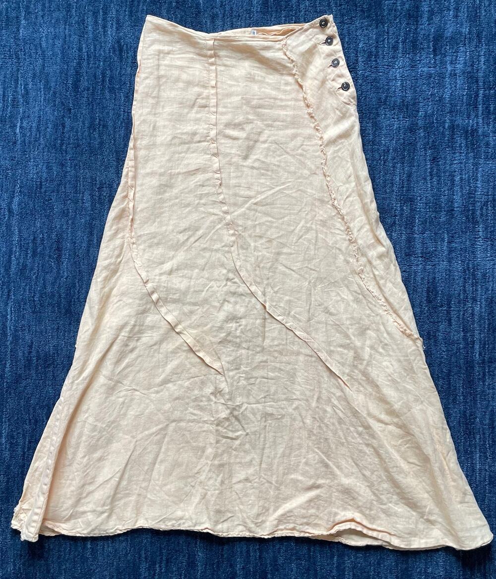 CP Shades Linen Maxi Skirt XS yellow